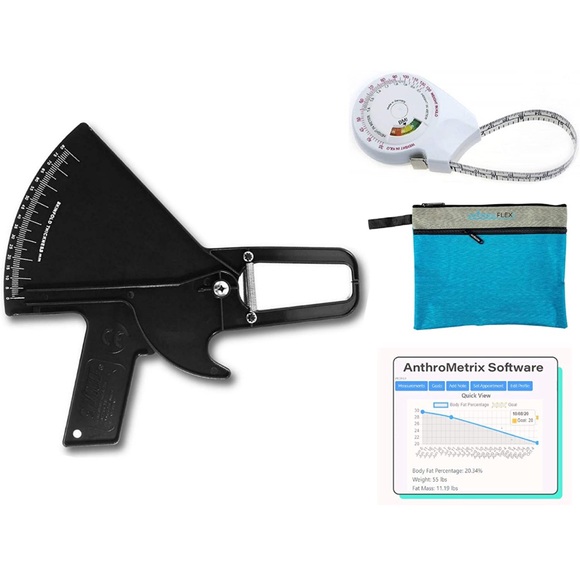 Slim Guide Skinfold Caliper AnthroFlex Kit with Body Mass Index BMI Tape Measure - Picture 5 of 5